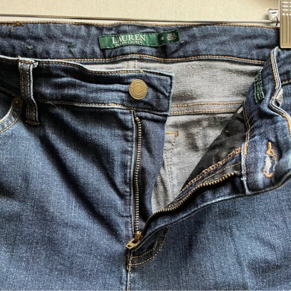 Lauren Ralph Lauren Modern Straight Curvy denim jeans Sz 12 - Picture 5 of 14